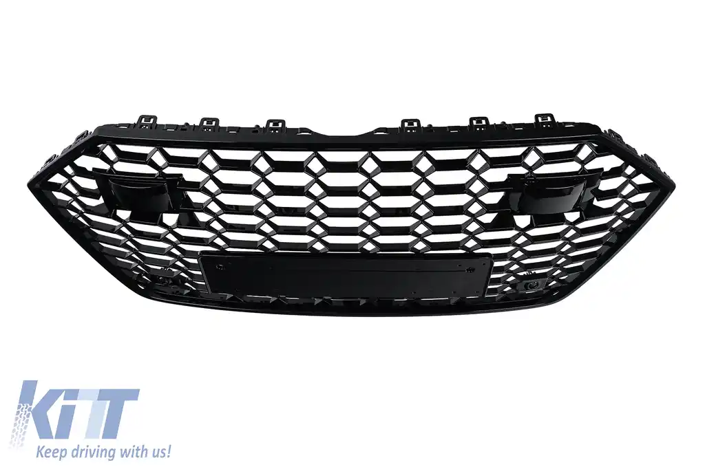 Grila Centrala compatibil cu Audi A7 4K (2018-) RS7 Design Negru Lucios-image-6266261