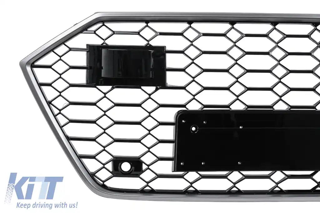 Grila Centrala compatibil cu Audi A7 4K (2018-) RS7 Design Argintiu-image-6266343