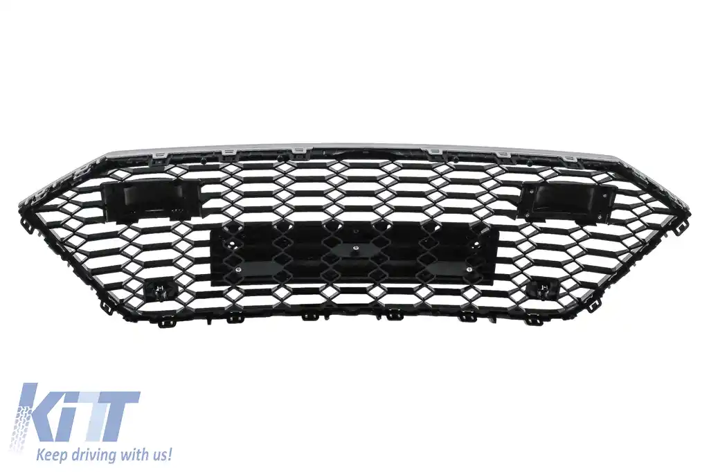 Grila Centrala compatibil cu Audi A7 4K (2018-) RS7 Design Argintiu-image-6266345