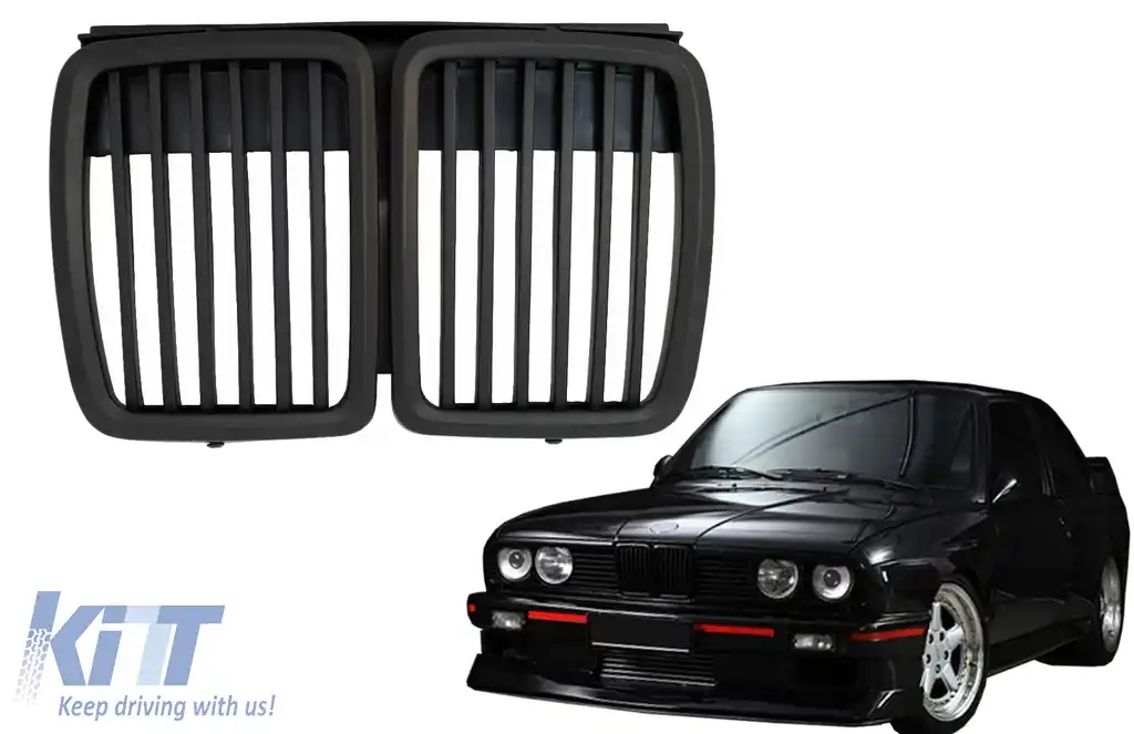 Grila Centrala compatibil cu BMW Seria 3 E30 (1982-1994) Negru Mat-image-6081969