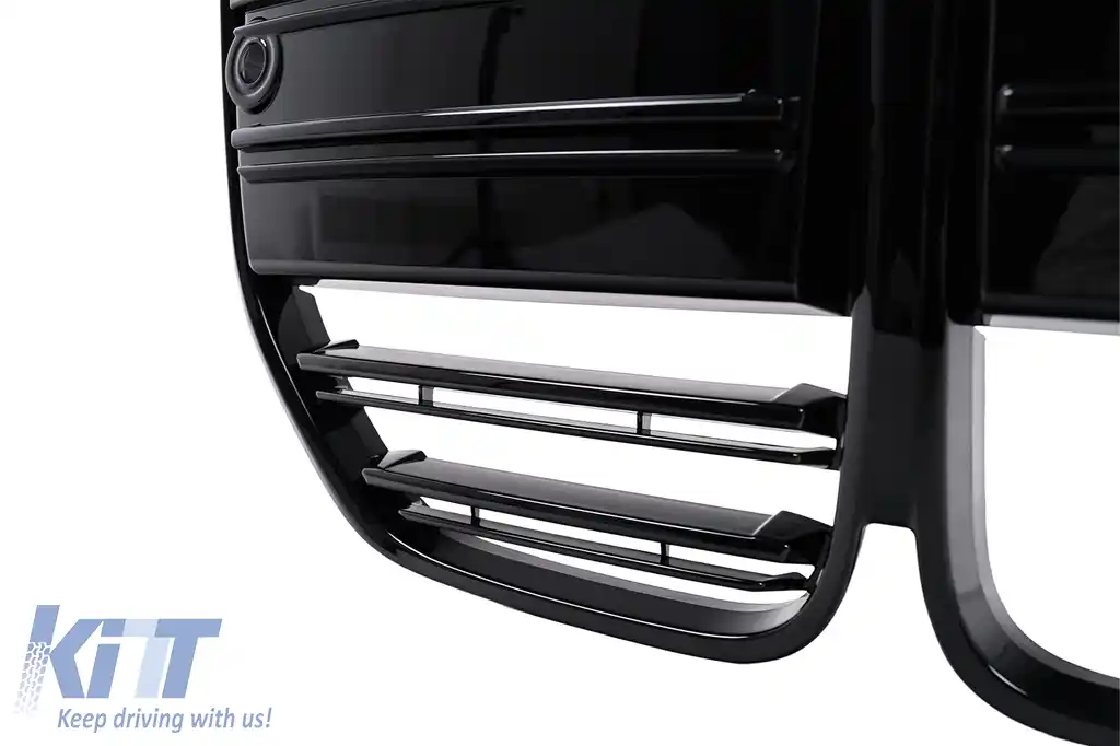 Grila Centrala compatibil cu BMW Seria 3 G22 Coupe G23 Cabrio (2020-2027) Negru Lucios-image-6211402