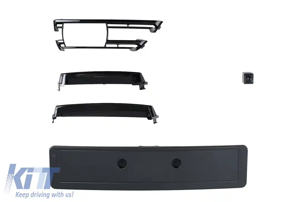 Grila Centrala compatibil cu BMW Seria 3 G22 Coupe G23 Cabrio (2020-2027) Negru Lucios-image-6211405