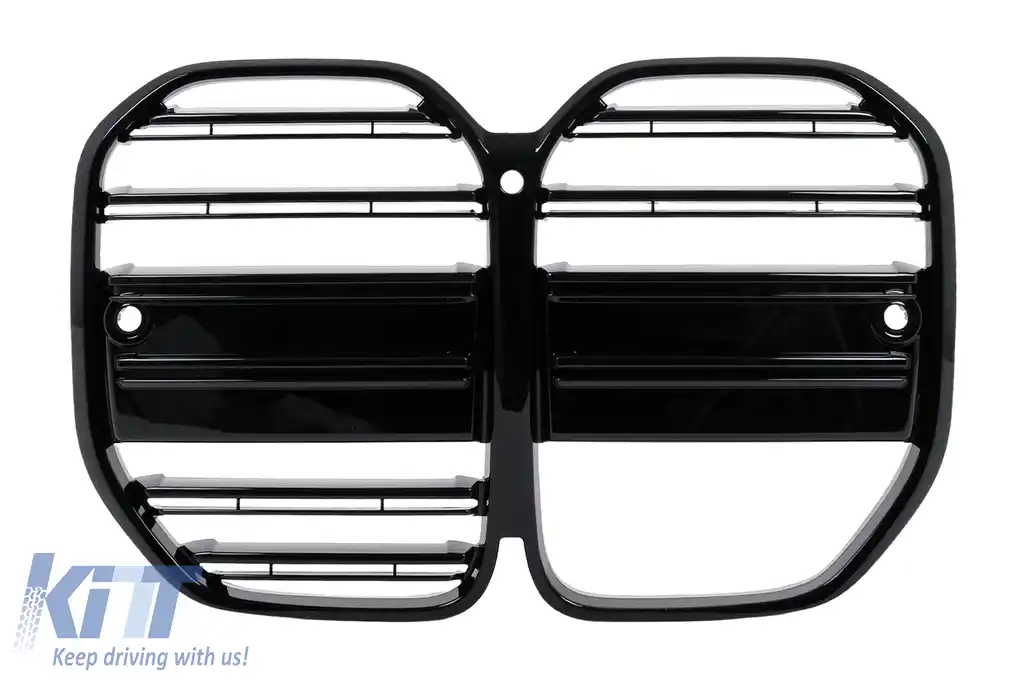 Grila Centrala compatibil cu BMW Seria 3 G22 Coupe G23 Cabrio (2020-2027) Negru Lucios-image-6211407