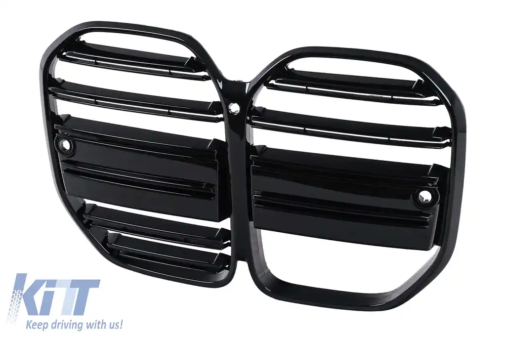 Grila Centrala compatibil cu BMW Seria 3 G22 Coupe G23 Cabrio (2020-2027) Negru Lucios-image-6211409