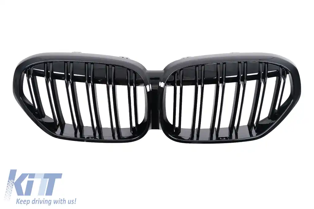 Grila Centrala compatibil cu BMW X1 SUV F48 LCI (2020-2022) Duble Negru Lucios-image-6239403