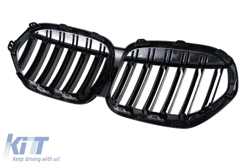 Grila Centrala compatibil cu BMW X1 SUV F48 LCI (2020-2022) Duble Negru Lucios-image-6239410