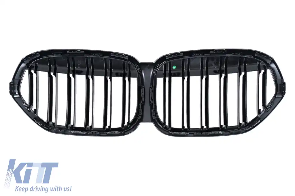 Grila Centrala compatibil cu BMW X1 SUV F48 LCI (2020-2022) Duble Negru Lucios-image-6239412