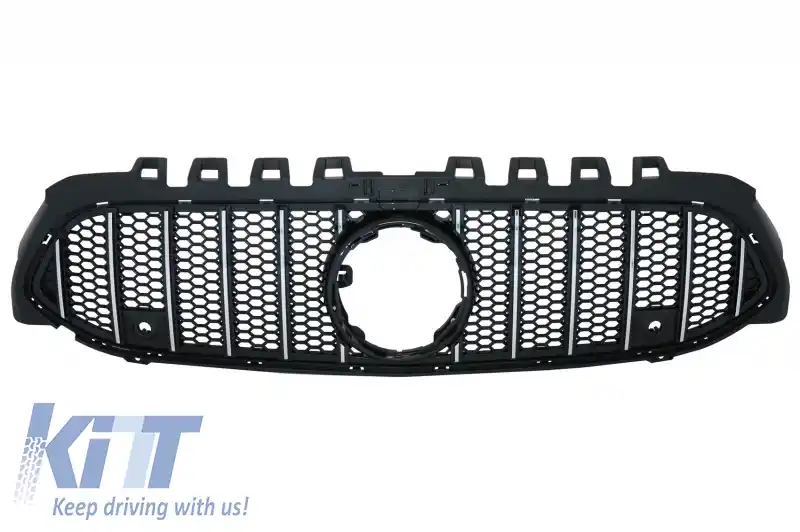 Grila Centrala compatibil cu Mercedes A-Class W177 V177 (04.2018-2022) GT-R Panamericana Design Negru Crom
