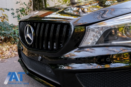 Grila Centrala compatibil cu Mercedes CLA C117 X117 W117 (2013-2018) CLA45 GT-R Panamericana Design Negru-image-6075096
