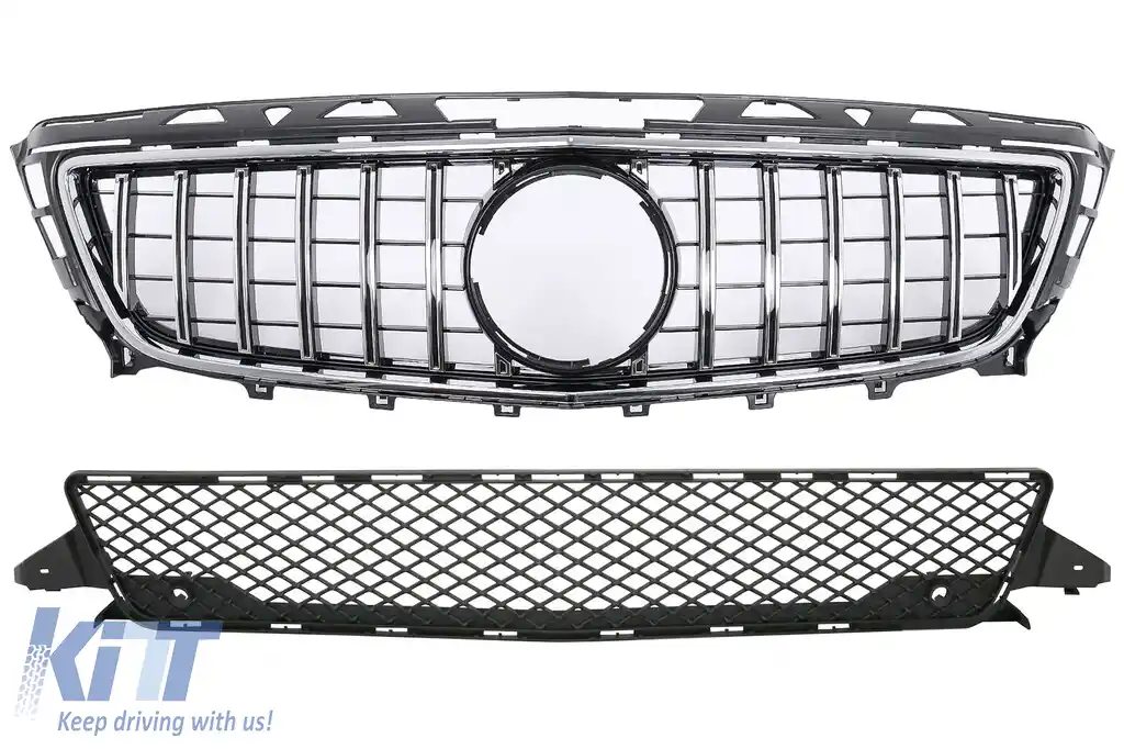 Grila Centrala compatibil cu Mercedes CLS W218 C118 (2011-2014) X218 Shooting Brake (2012-2014) GT-R Panamericana Design