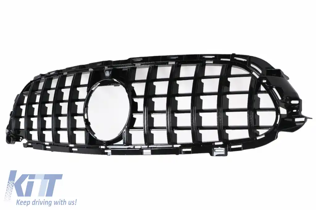 Grila Centrala compatibil cu Mercedes E-Class Facelift W213 S213 C238 A238 Sport Line (2020-2023) GT-R Panamericana Design Negru-image-6114927