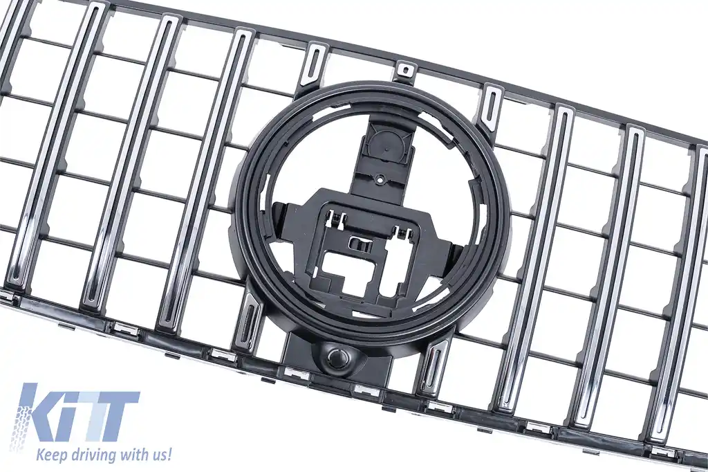 Grila Centrala compatibil cu Mercedes GLE SUV W167 V167 GLE Coupe C167 Sport Package (2019-2023) GTR Panamericana Design Negru si Crom-image-6128546