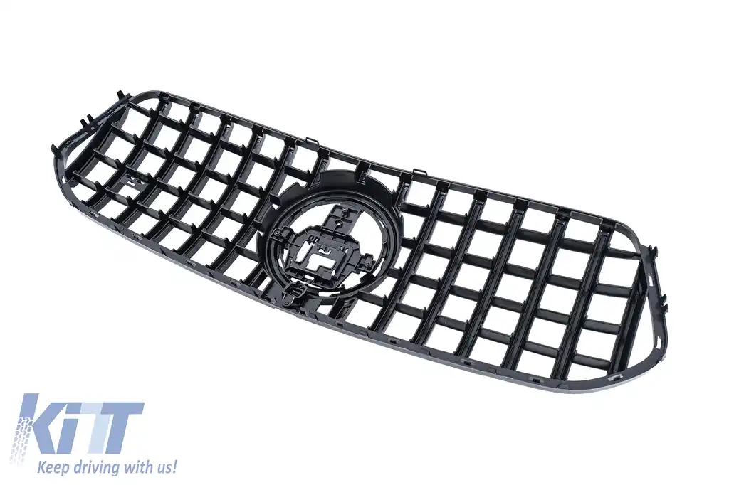 Grila Centrala compatibil cu Mercedes GLE SUV W167 V167 GLE Coupe C167 Sport Package (2019-2023) GTR Panamericana Design Negru si Crom-image-6128552