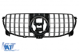 Grila Centrala compatibil cu Mercedes GLE W167 V167 C167 Standard Edition (2020-up) GT-R Panamericana Design Negru Crom-image-6090336