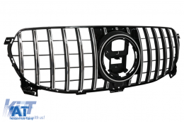 Grila Centrala compatibil cu Mercedes GLE W167 V167 C167 Standard Edition (2020-up) GT-R Panamericana Design Negru Crom-image-6090337