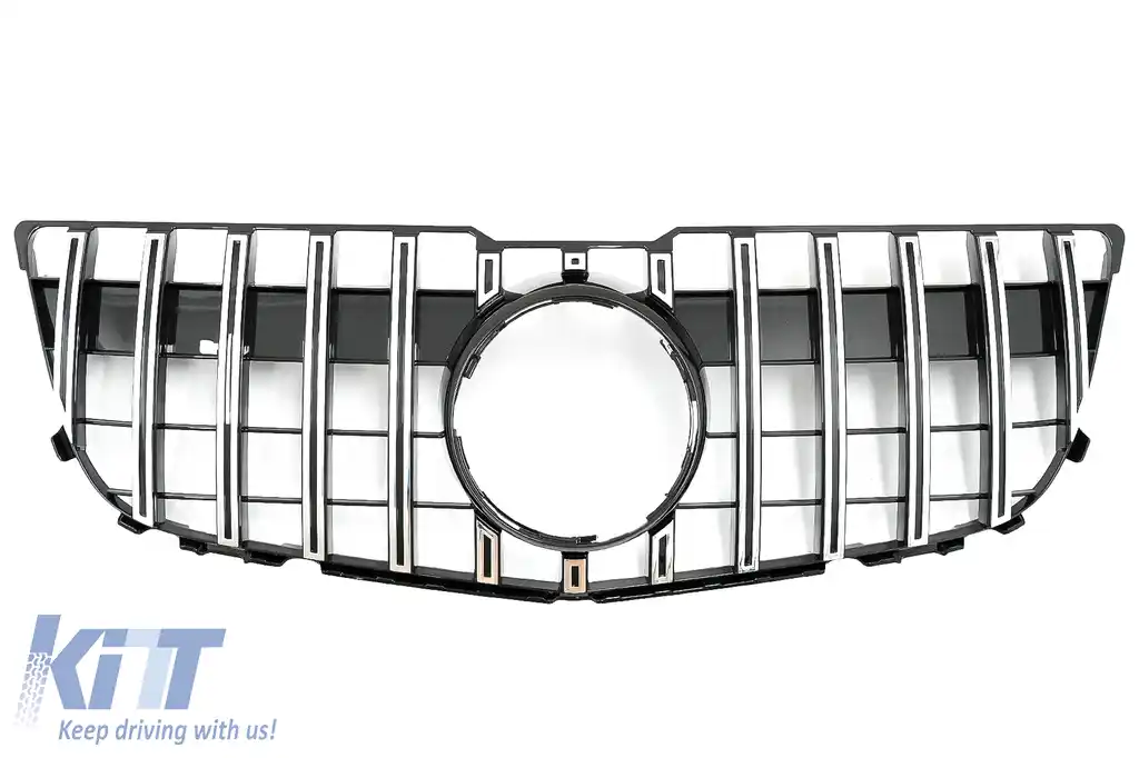 Grila Centrala compatibil cu Mercedes GLK-Class X204 Facelift (2013-2015) GT-R Panamericana Design Chrome