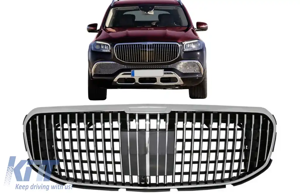 Grila Centrala compatibil cu Mercedes GLS SUV X167 (2019-2023) M Look Crom-image-6087786