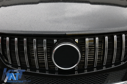 Grila Centrala compatibil cu Mercedes ML-Class W166 (2012-2014) GT-R Panamericana Design Negru Crom-image-6089071