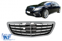 Grila Centrala compatibil cu Mercedes S-Class W222 (2014-2020) S63 S65 Design Crom-image-6071838