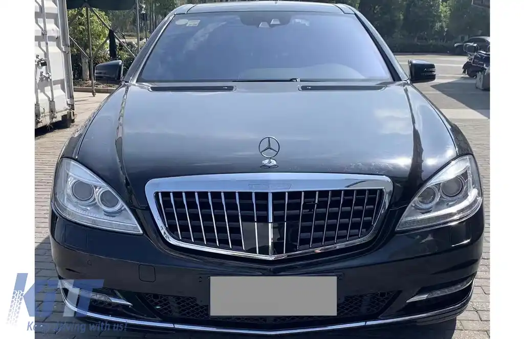 Grila Centrala compatibil cu Mercedes S-Class W221 Facelift (2010-2013) Vertical Design-image-6278181