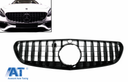 Grila Centrala compatibil cu Mercedes S-class Coupe C217 (2014-2017) Cabrio A217 (2015-2017) GT-R Panamericana Design Negru-image-6087026