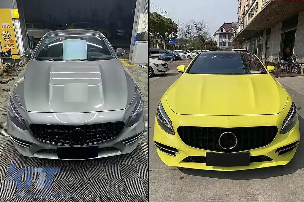 Grila Centrala compatibil cu Mercedes S-CLASS Coupe C217 Facelift (2018-up) Cabrio A217 Facelift (2018-up) GT-R Panamericana Design Negru-image-6114817