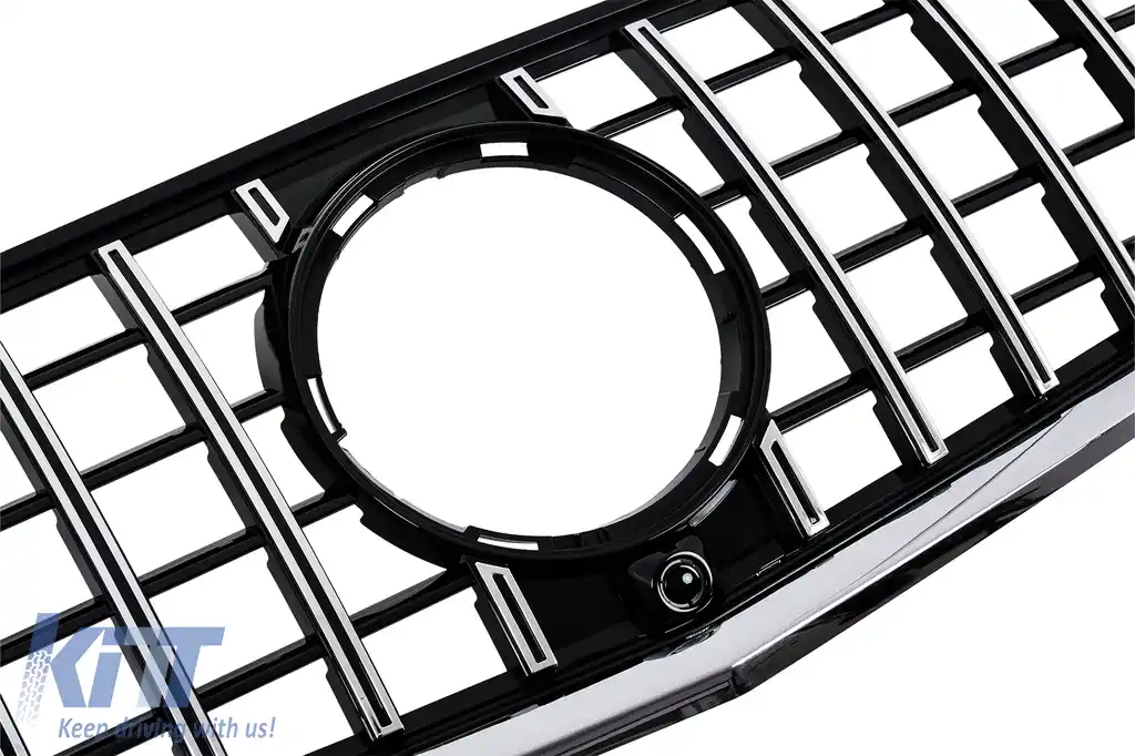 Grila Centrala compatibil cu Mercedes Vito (W447) (2020-up) GTR Panamericana Design Negru Crom-image-6128643