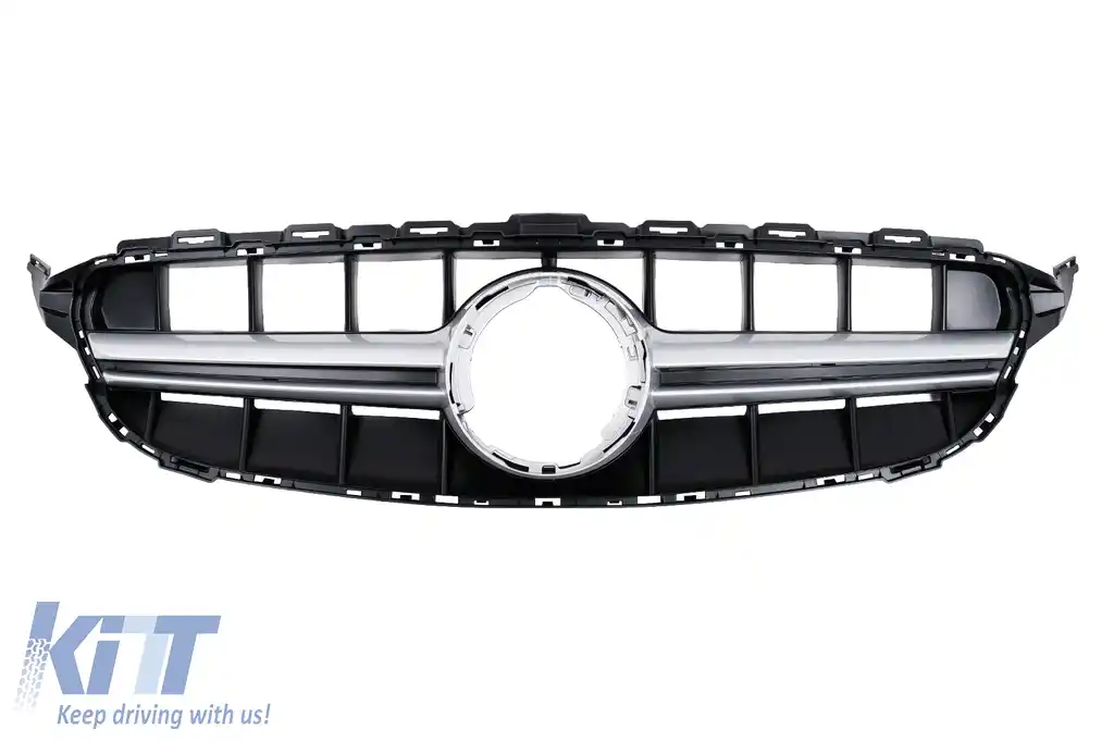Grila Centrala compatibil cu Mercedes W205 Sedan S205 T-Modell A205 Cabriolet C205 Coupe Facelift (03.2018-2020) fara Camera