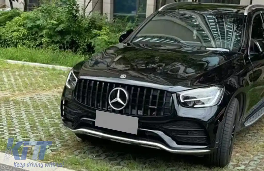 Grila Centrala compatibil cu Meredes GLC X253 C253 Facelift (2020-Up) GTR Panamericana Design Negru Crom-image-6278188
