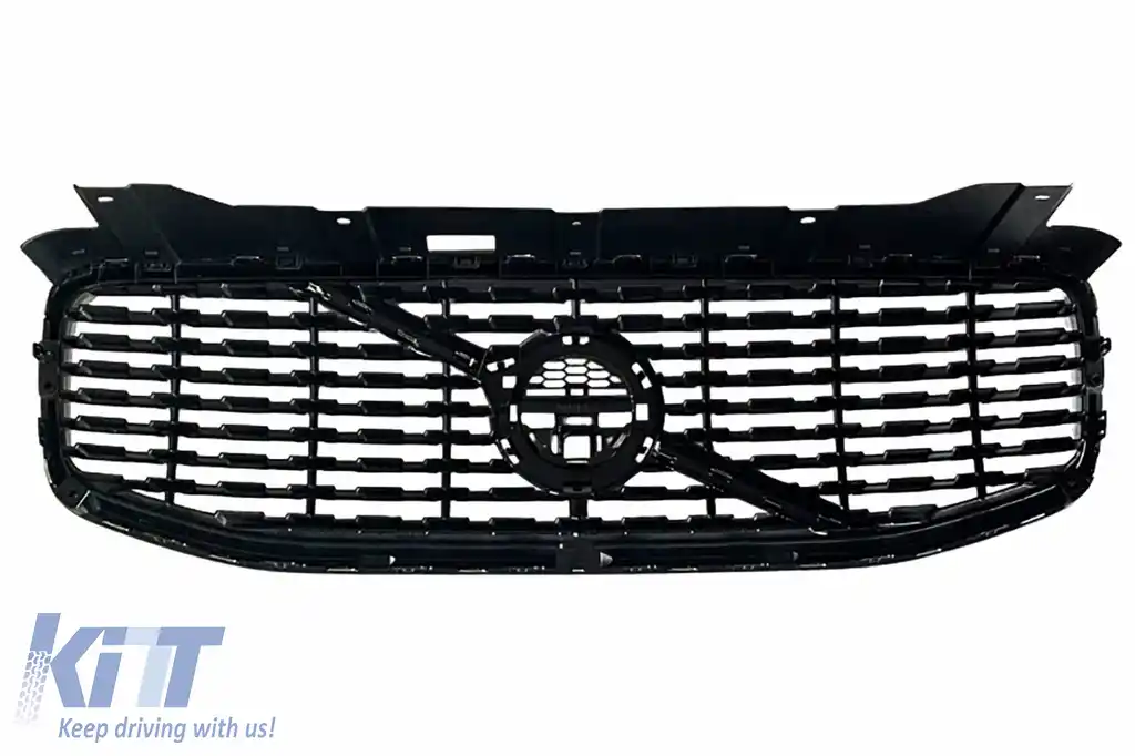 Grila Centrala compatibil cu Volvo XC60 II (2017-2021) Negru Lucios-image-6126498