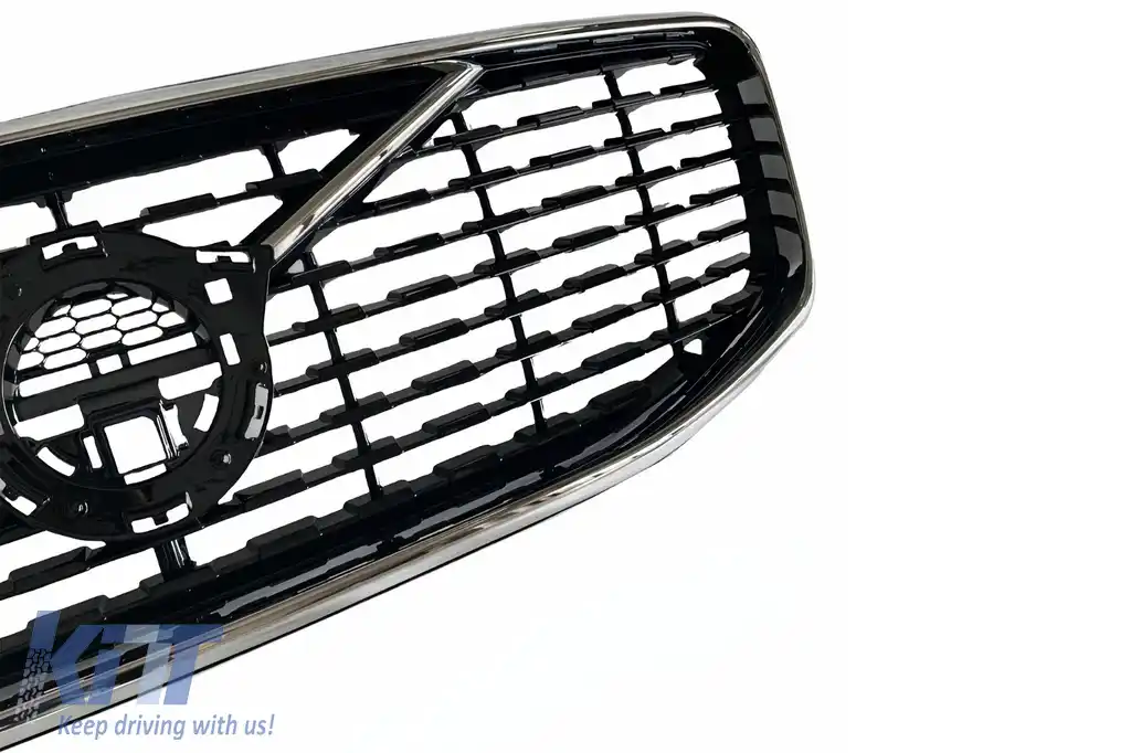 Grila Centrala compatibil cu Volvo XC60 II (2017-2021) Negru Lucios-image-6126500