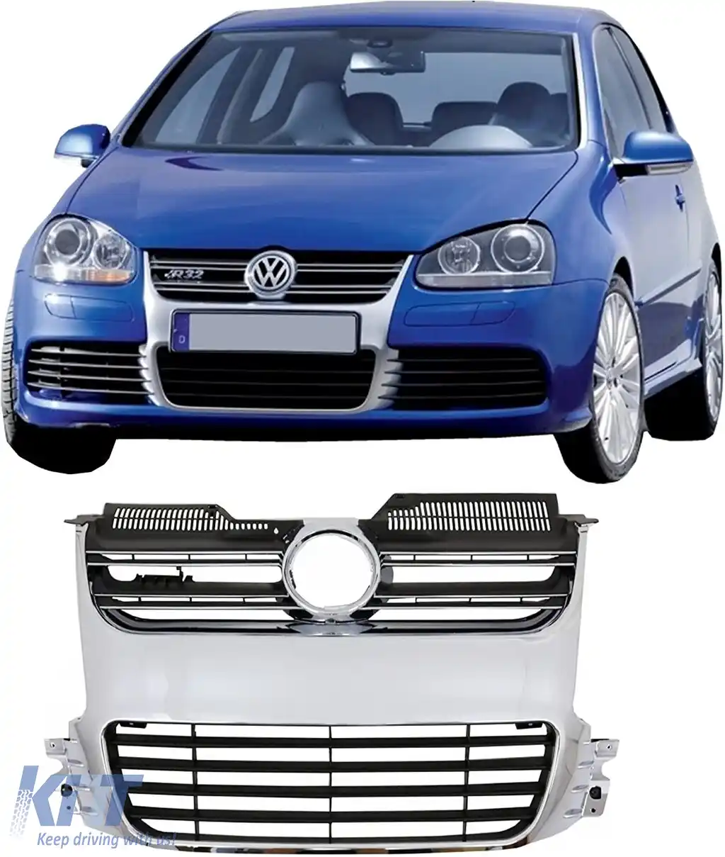 Grila Centrala compatibil cu VW Golf 5 V (2003-2009) R32 Design Crom
