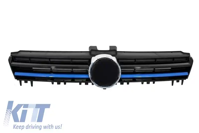 Grila Centrala compatibil cu VW Golf 7 VII 5G (2012-2017) Rline GTE Design Blue