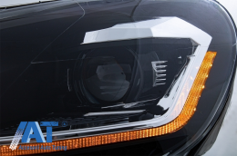 Grila Centrala compatibil cu VW Golf VI (2008-2013) si Faruri LED Semnalizare Secventiala LHD R20 Design-image-6052969