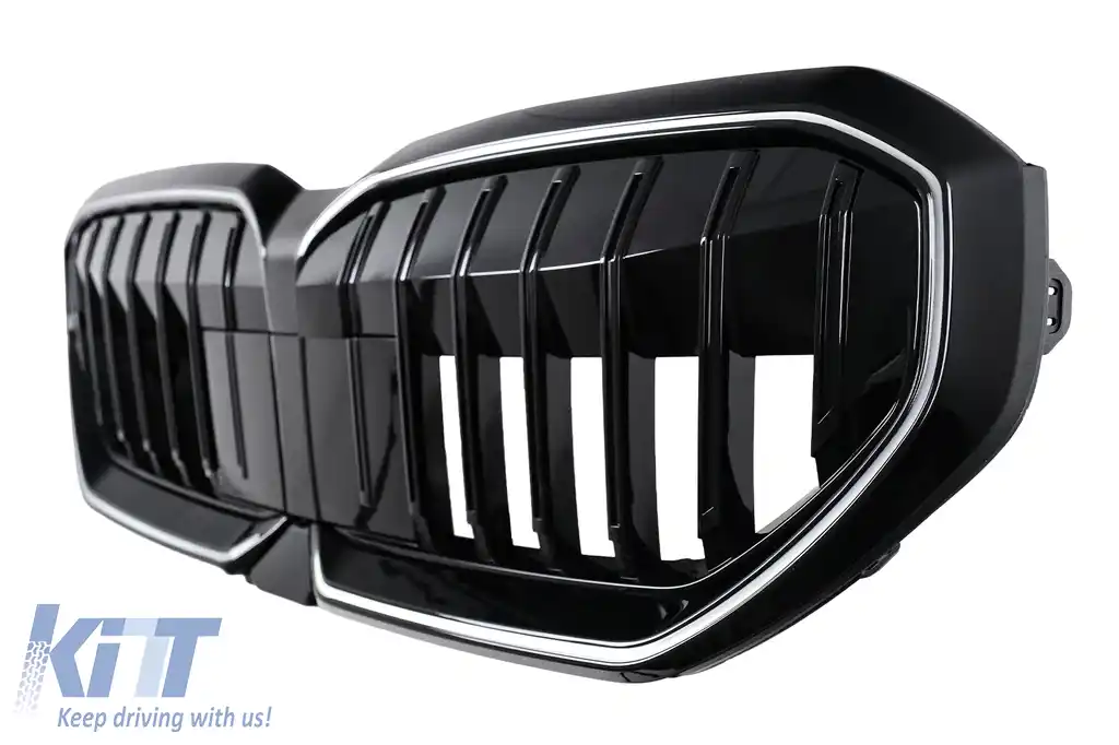 Grila Centrala cu LED compatibil cu BMW Seria 5 G60 G61 (2023-) Negru Lucios-image-6260164