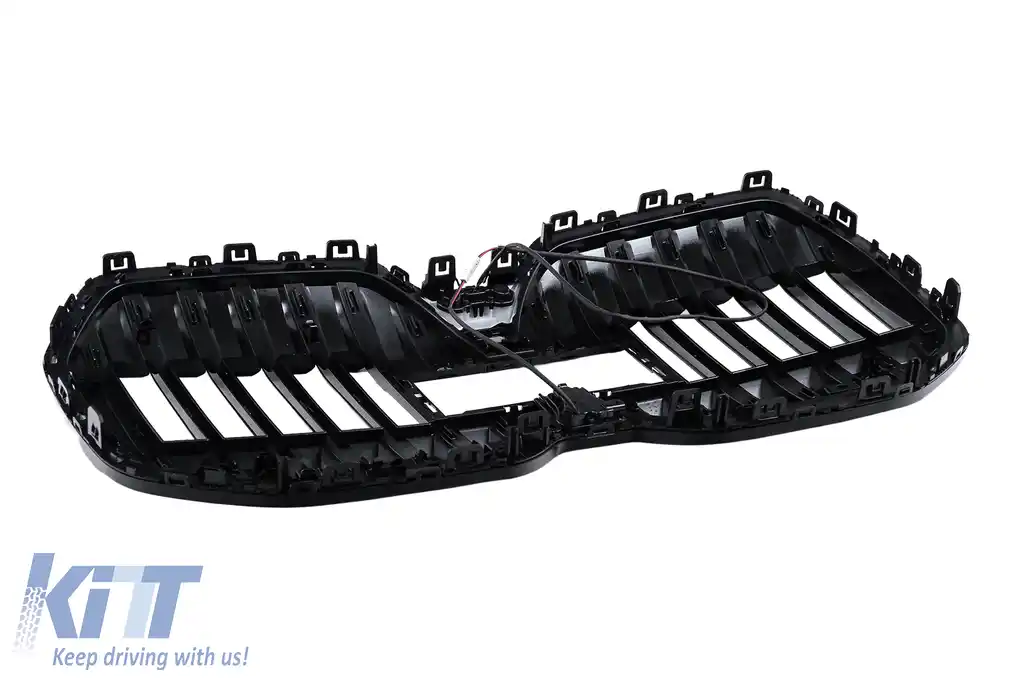 Grila Centrala cu LED compatibil cu BMW Seria 7 G70 (2022-) Negru Lucios-image-6260224
