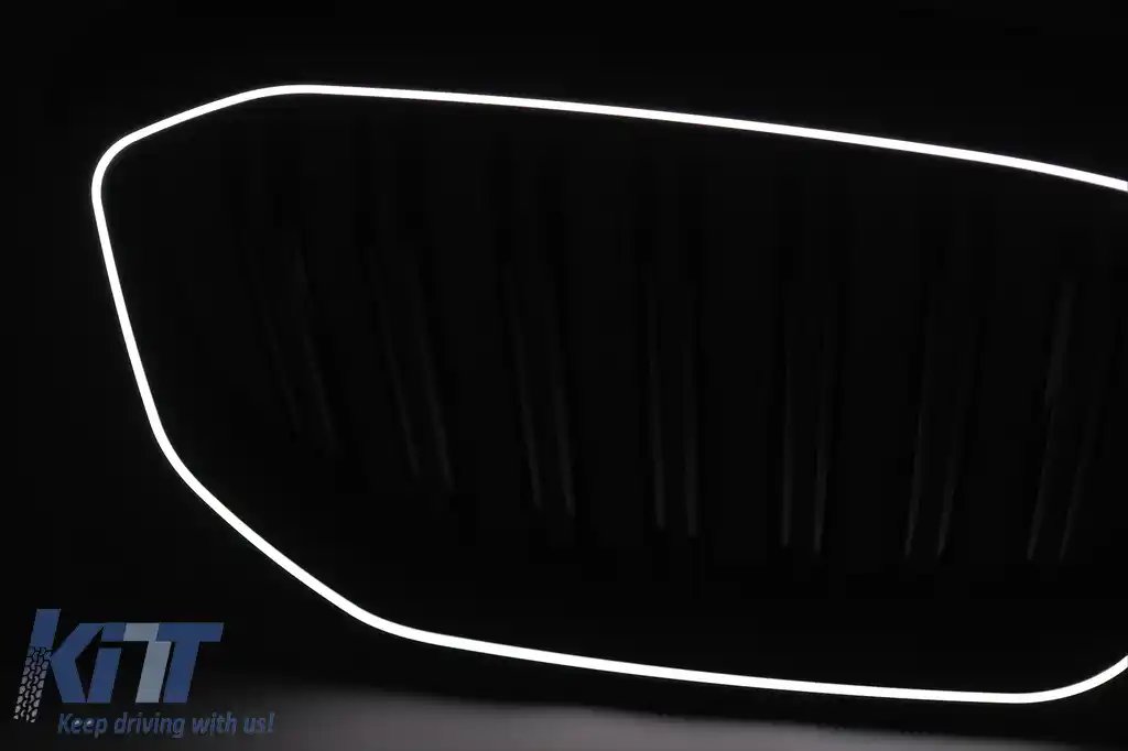 Grila Centrala cu LED compatibil cu BMW X5 G05 (2018-2022) Dubla Negru Lucios-image-6277394