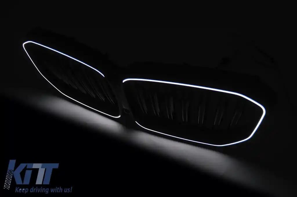 Grila Centrala cu LED compatibil cu BMW X5 G05 (2018-2022) Dubla Negru Lucios-image-6277397