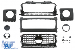 Grila Centrala si Carcasa faruri compatibil cu Mercedes G-Class W464 W463A G63 AMG (06.2018-Up) GT-R Panamericana Design-image-6090417