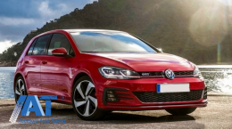 Grila Centrala si Faruri LED compatibil cu VW Golf 7.5 VII Facelift (2017+) GTI Look cu Semnal Dinamic-image-6056581