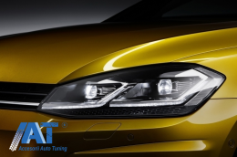 Grila Centrala si Faruri LED compatibil cu VW Golf 7.5 VII Facelift (2017+) GTI Look cu Semnal Dinamic-image-6056583