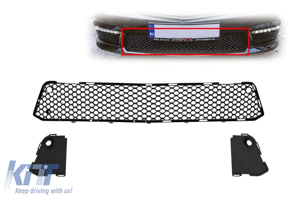 Grilaj central potrivit pentru bara de protecție frontală A Design tip S65 pentru Mercedes S-Class W221 2006-2013
