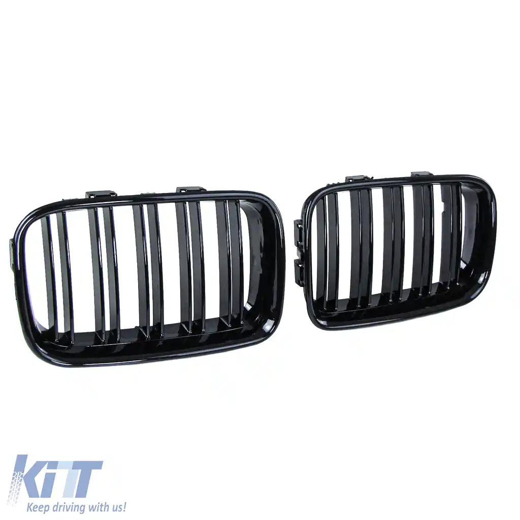 Grilaj cu două fante tip rinichi Performance lucios, potrivit pentru BMW Seria 3 E36 pre-facelift 90-96-image-6197237