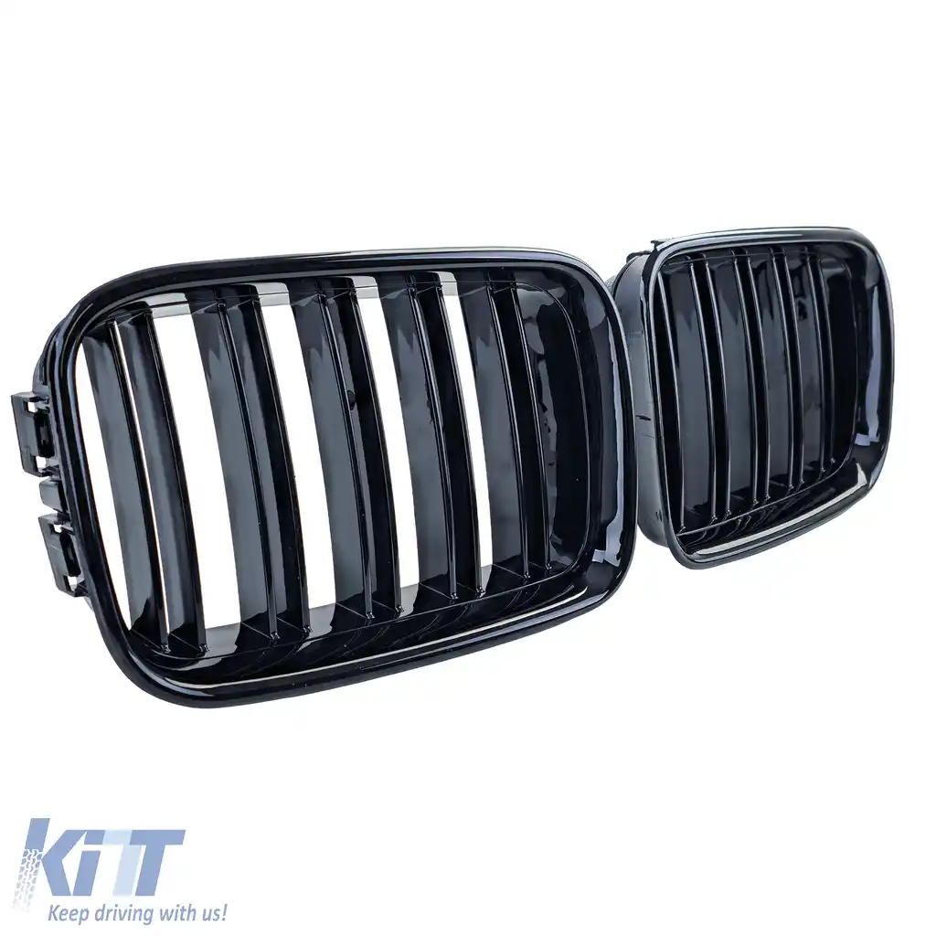 Grilaj cu două fante tip rinichi Performance lucios, potrivit pentru BMW Seria 3 E36 pre-facelift 90-96-image-6197238