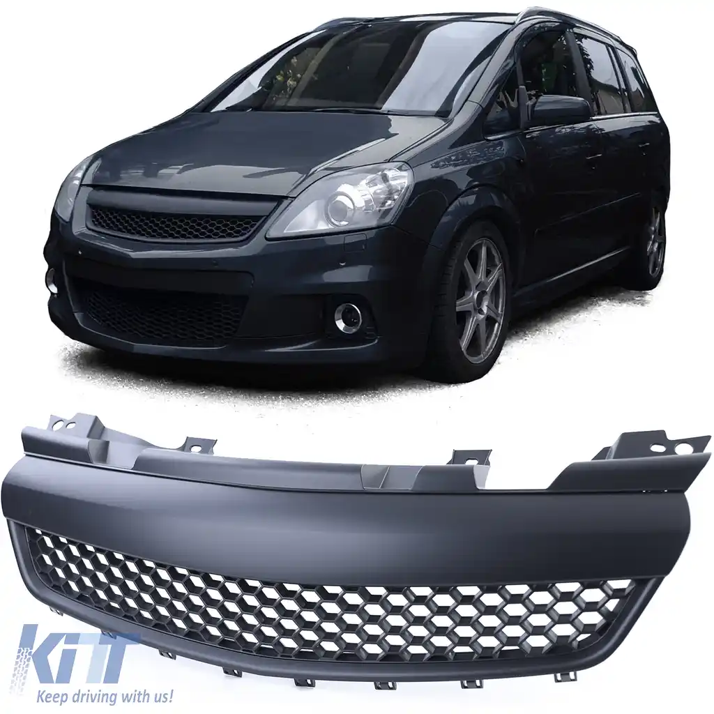 Grilaj cu fagure OPC fără emblemă negru, potrivit pentru Opel Zafira B 05-08