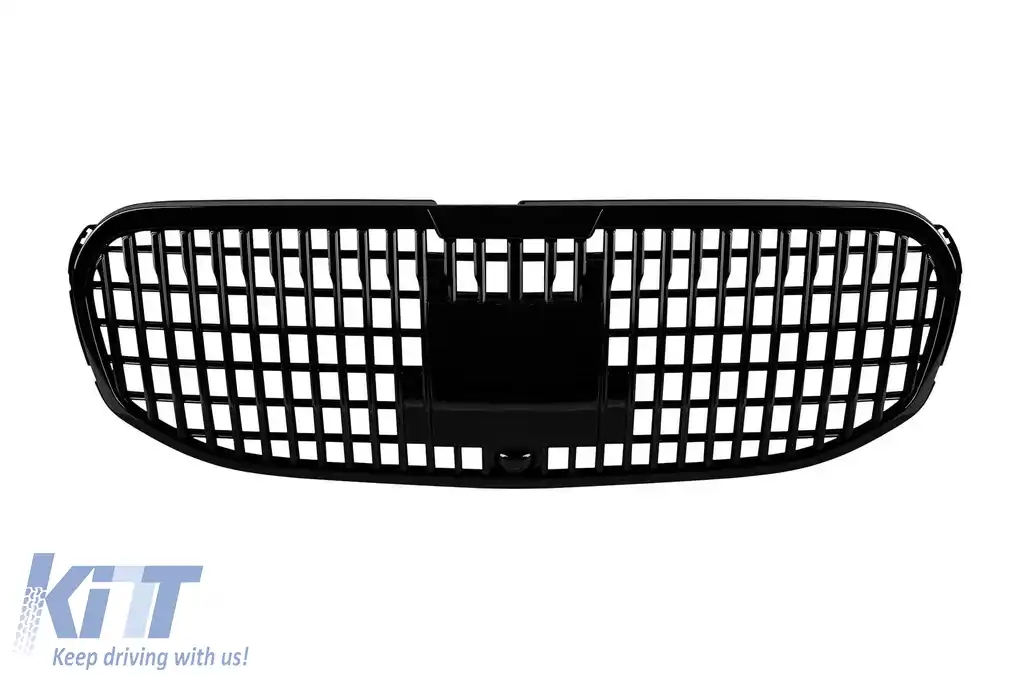 Grilaj de lac negru tip Maybach potrivit pentru Mercedes GLS X167 după 2021 pentru modelul cu Distronic