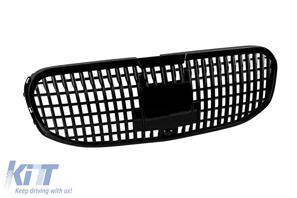Grilaj de lac negru tip Maybach potrivit pentru Mercedes GLS X167 după 2021 pentru modelul cu Distronic-image-6146314