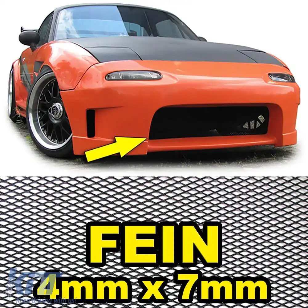Grilaj de racing din aluminiu, grilaj tip fagure, grilaj de cursă 130x30cm 4x7mm negru