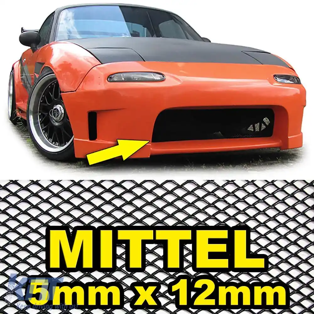 Grilaj de racing din aluminiu, grilaj tip fagure, grilaj de cursă 120x30cm 5x12mm negru