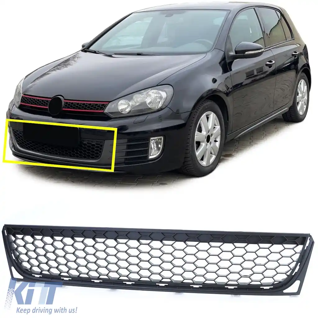 Grilaj de tip fagure pentru bara de protecție, potrivit pentru VW Golf 6 08-12 GTI GTD